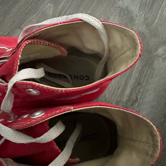 Red Converse High-Tops - Picture 2 of 5